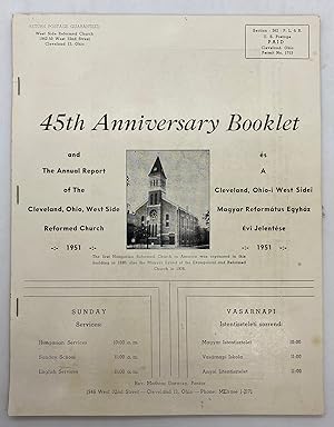 45th Anniversary Booklet and The Annual Report of The Cleveland, Ohio, West Side Reformed Church ...