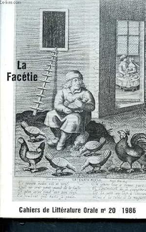 Seller image for Cahier de littrature orale - N20 1986 - La factie - corpus de rcits factieux - le garon enceint par Daniel Fabre - le baron balte dans les facties estoniennes - paroles et proverbes  mayotte. for sale by Le-Livre