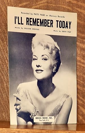 I'LL REMEMBER TODAY - SHEET MUSIC