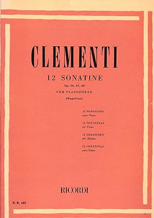 Clementi 12 sonatine Op. 36,37,38 per pianoforte (Mugellini)