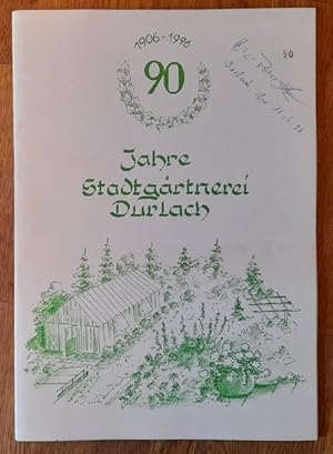 Bild des Verkufers fr 90 Jahre Stadtgrtnerei Durlach 1906-1996 zum Verkauf von ANTIQUARIAT H. EPPLER