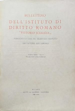 Bullettino dell'Istituto di Diritto Romano "Vittorio "Scialoja", vol. 5