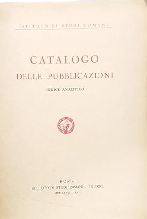 Seller image for Catalogo delle pubblicazioni. Indice Analitico for sale by librisaggi