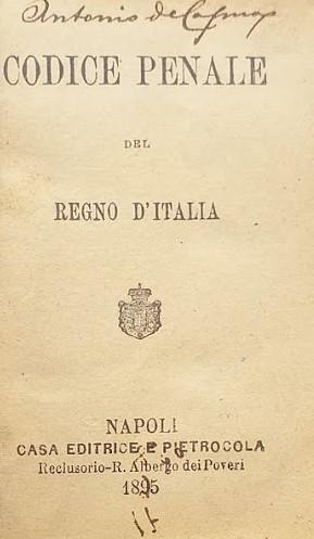 Codice Penale e Codice di Procedura Penale del Regno d'Italia
