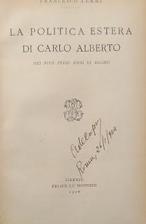 La politica estera di Carlo Alberto nei suoi primi anni di regno