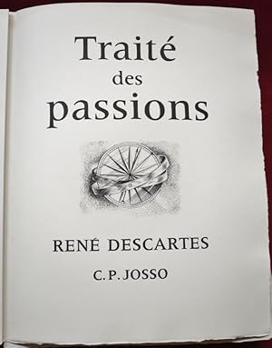 Image du vendeur pour Trait des Passions. Ren Descartes. C.P. Josso. mis en vente par Librairie Diogne SARL