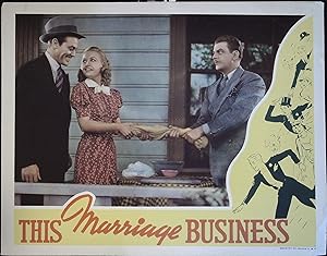 Image du vendeur pour This Marriage Business Lobby Card 1938 Victor Moore, Allan Lane mis en vente par AcornBooksNH