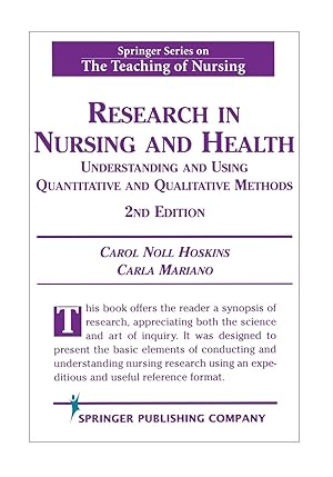 Bild des Verkufers fr Research in Nursing and Health: Understanding and Using Quantitative and Qualitative Methods, 2nd Edition zum Verkauf von moluna