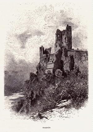 Bild des Verkufers fr Drachenfels. Holzstich von R.Pttner. zum Verkauf von Antiquariat Heinz Tessin