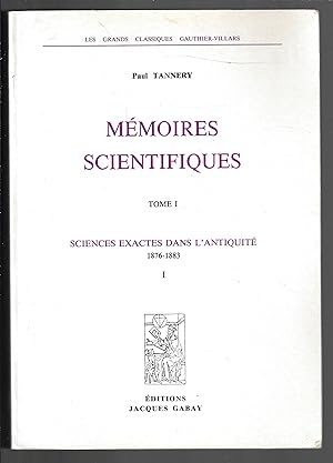 Mémoires scientifiques (tome 1, 2 et 3)