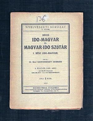 Rövid Idi-Magyar es Magyar-Ido Szotar. 1. Resz (Ido-Magyar). 2. Kiadas (1000 - 6000).