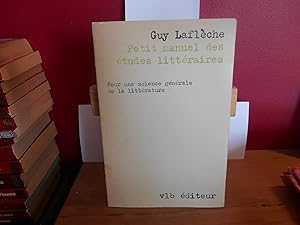 PETIT MANUEL DES ETUDES LITTERAIRES