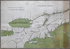 Manuscript map of Nouvelle France and New England (Nouvelle Angleterre)