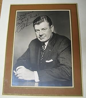 A signed portrait photo of Arthur Godfrey