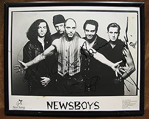 "Newsboys" photo signed By 5 of the Group