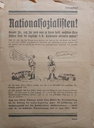 Nationalsozialisten! Glaubt ihr, daß ihr noch was zu sagen habt, nachdem Eure Führer Euch für eng...