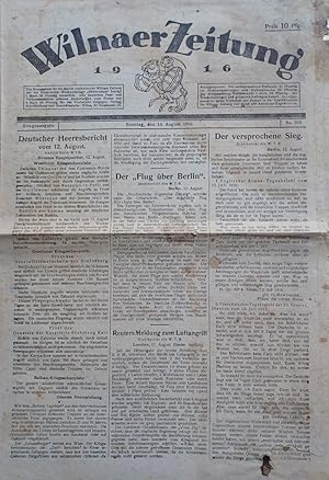 Wilnaer Zeitung. Nr. 203. Sonntag, 13. August 1916. Kriegsausgabe.