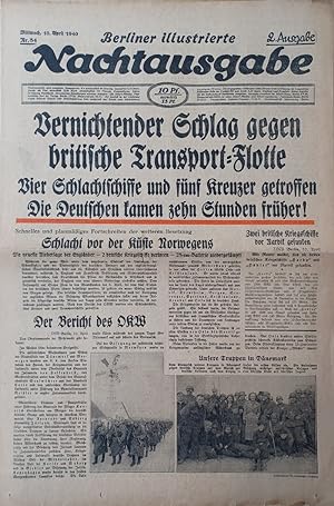 Berliner illustrierte Nachtausgabe. Nr. 84. Mittwoch, 10. April 1940. 2. Ausgabe.