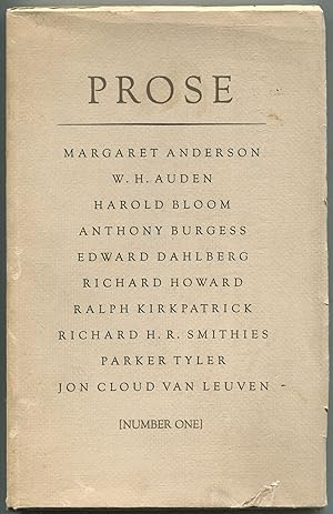 Imagen del vendedor de Prose - One [1] a la venta por Between the Covers-Rare Books, Inc. ABAA