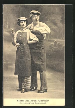 Immagine del venditore per Ansichtskarte Steffi und Fredi Grtner das unkopierbare Gesangduett, Musiker venduto da Bartko-Reher