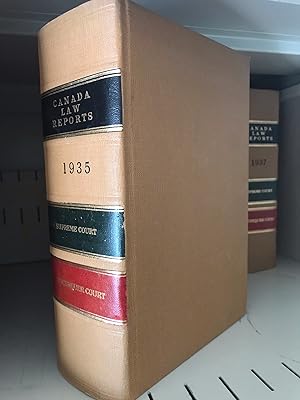 Seller image for Canada Law Report: Supreme Court and Exchequer Court 1935 for sale by GoldBookShelf