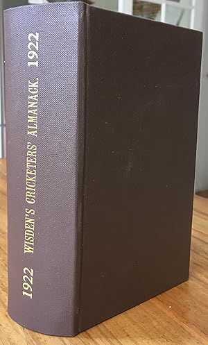 John Wisden's Cricketers' Almanack for 1922 - rebound with original wrappers