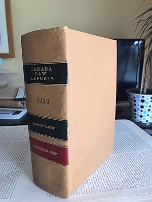 Seller image for Canada Law Report: Supreme Court and Exchequer Court 1929 for sale by GoldBookShelf