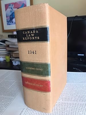 Seller image for Canada Law Report: Supreme Court and Exchequer Court 1941 for sale by GoldBookShelf