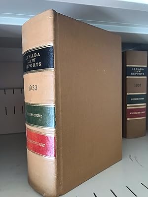 Canada Law Report: Supreme Court and Exchequer Court 1933