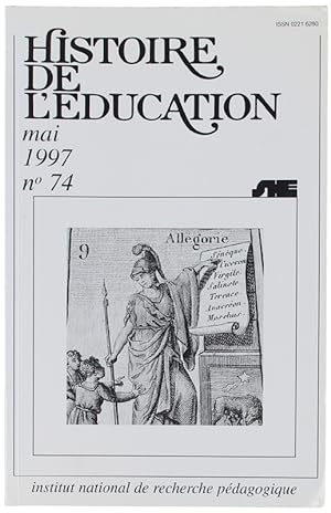 Seller image for HISTOIRE DE L'EDUCATION. N 74 - mai 1997.: for sale by Bergoglio Libri d'Epoca