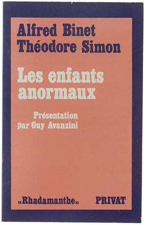 Seller image for LES ENFANTS ANORMAUX.: for sale by Bergoglio Libri d'Epoca