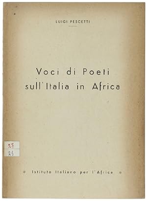 VOCI DI POETI SULL'ITALIA IN AFRICA.: