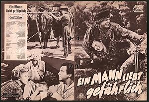 Bild des Verkufers fr Filmprogramm DNF, Ein Mann liebt gefhrlich, Robert Taylor, Eleanor Parker, Jeff Richards, Regie Roy Rowland zum Verkauf von Bartko-Reher