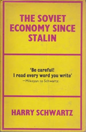 Image du vendeur pour The Soviet Economy Since Stalin mis en vente par Goulds Book Arcade, Sydney