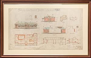 'Proposed Club House at Tanunda - for the Club Committee' [an original large hand-coloured archit...