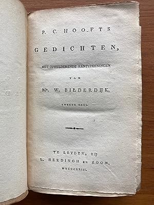 P.C. Hooft's Gedichten : Met ophelderende aanteekeningen van W. Bilderdijk (Volume 1 and 2)