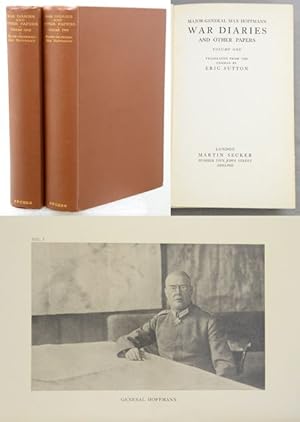 Seller image for WAR DIARIES And other Papers. Translated from the German by Eric Sutton. for sale by Francis Edwards ABA ILAB