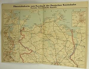 Seller image for bersichtskarte zum Kursbuch der Deutschen Reichsbahn 1975/II, for sale by Versandantiquariat Hbald