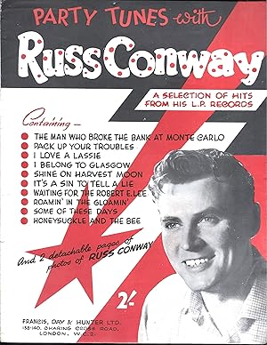 Image du vendeur pour Party Tunes With Russ Conway; A Selection Of Hits From His L.P. Records mis en vente par Books and Bobs