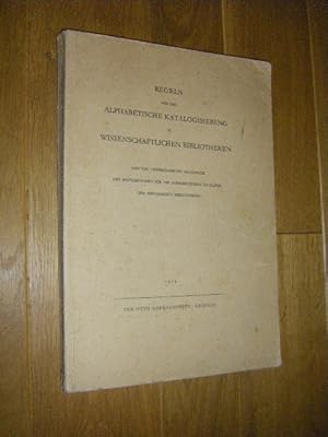 Regeln für die alphabetische Katalogisierung in wissenschaftlichen Bibliotheken