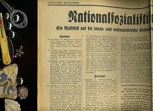 Seller image for Vlkischer Beobachter: Einzelseiten, Seite 19 -22 vom 2 JANUar 1938. Thema: Nationalsozialistischer Aufbau 1937. for sale by Umbras Kuriosittenkabinett