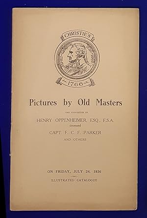 Catalogue of pictures by old masters, the property of Henry Oppenheimer . the property of Captain...