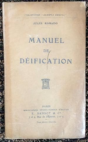 Manuel De Deification (Collection "Scripta Brevia")