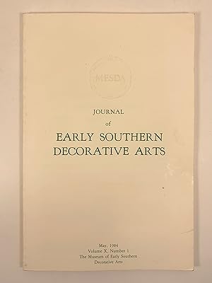 Journal of Early Southern Decorative Arts