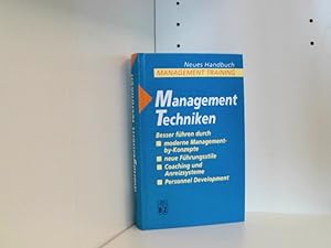 Bild des Verkufers fr Neues Handbuch Management Training - Management Techniken zum Verkauf von Book Broker