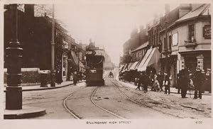 Gillingham High Street Kent Antique Real Photo Postcard