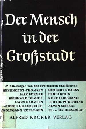 Seller image for Der Mensch in der Grostadt; Das Heidelberger Studio. Eine Sendereihe des Sddeutschen Rundfunks; 20. Sendefolge, for sale by books4less (Versandantiquariat Petra Gros GmbH & Co. KG)