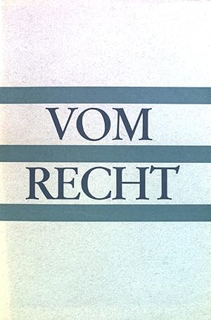 Seller image for Vom Recht Hannoversche Beitrge zur Politischen Bildung; Band 3 for sale by books4less (Versandantiquariat Petra Gros GmbH & Co. KG)