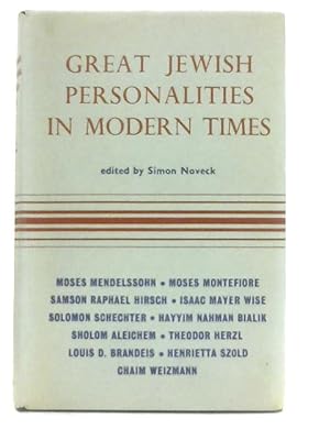 Bild des Verkufers fr Great Jewish Personalities in Modern Times zum Verkauf von World of Rare Books