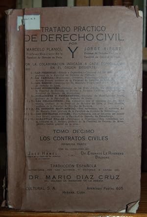 Imagen del vendedor de TRATADO PRACTICO DE DERECHO CIVIL FRANCES. Tomo dcimo: LOS CONTRATOS CIVILES. Primera parte. Con el concurso de Jos Hamel a la venta por Fbula Libros (Librera Jimnez-Bravo)